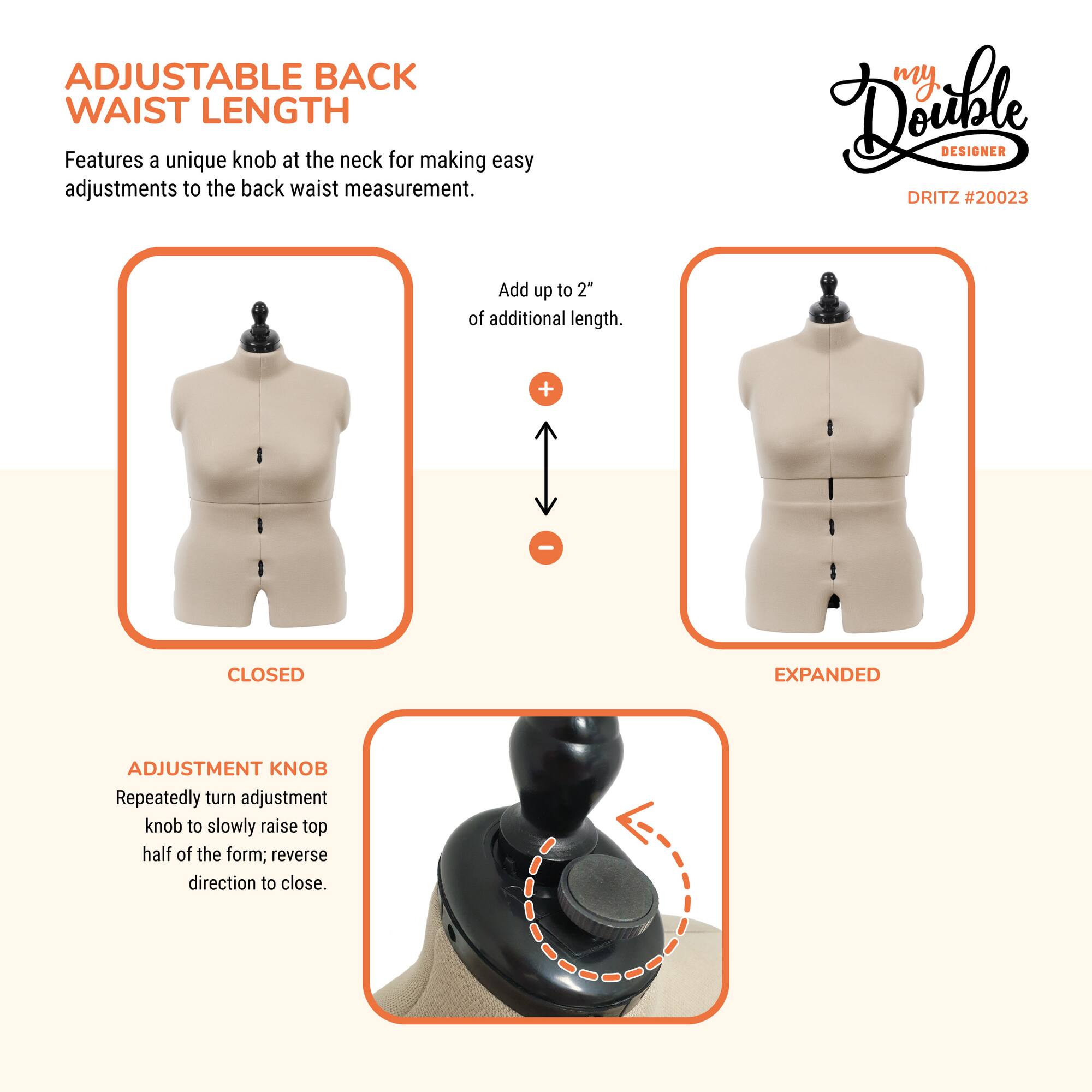 Dritz® My Double Designer Full Figure Dress Form with Adjustable Tri-Pod Stand